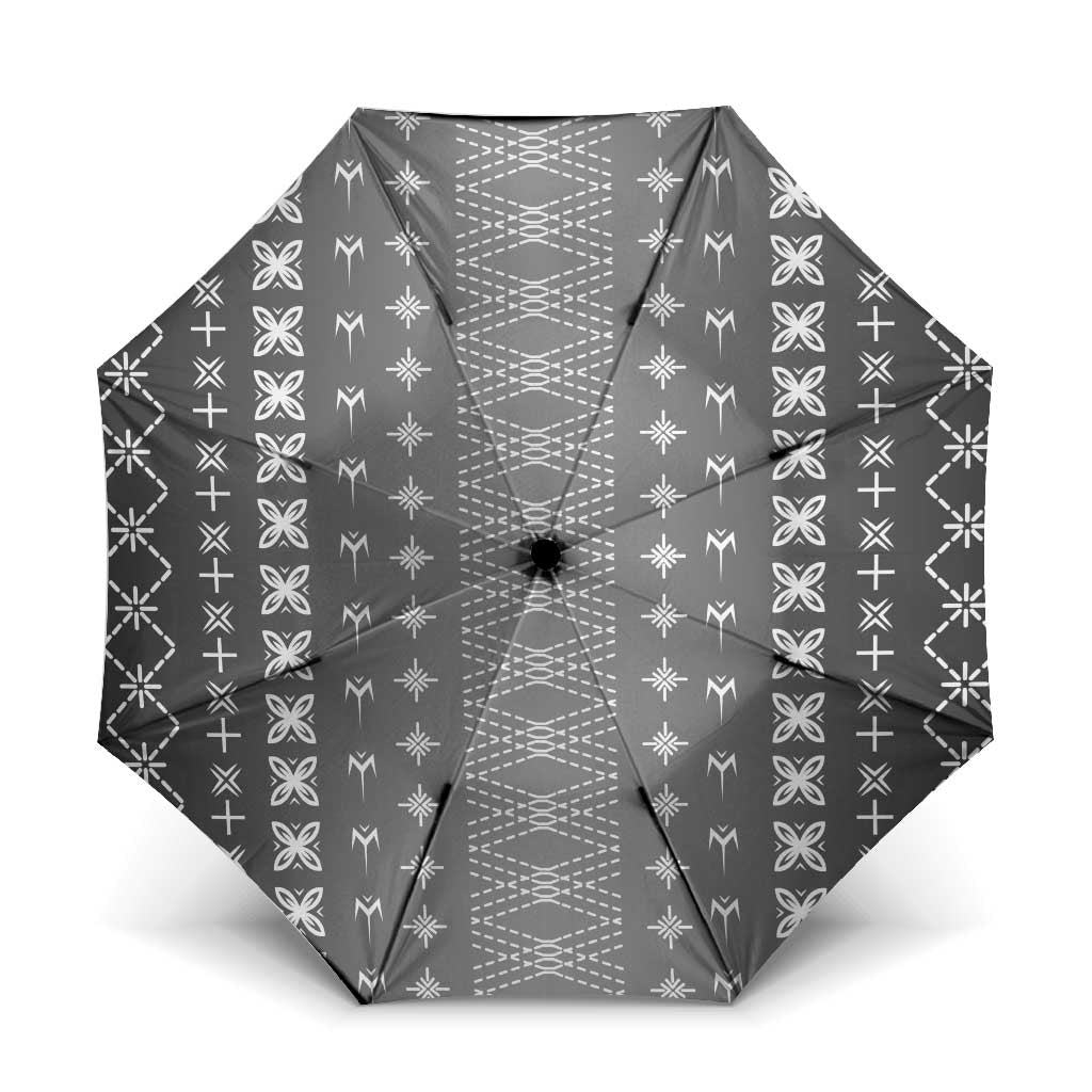 Black Samoa Malu Tattoo Inspired Umbrella LT05 One Size Folded 11.42 inch Opened Diameter 37.4 inch Black - Polynesian Pride