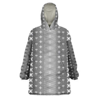 Black Samoa Malu Tattoo Inspired Wearable Blanket Hoodie LT05 One Size Black - Polynesian Pride