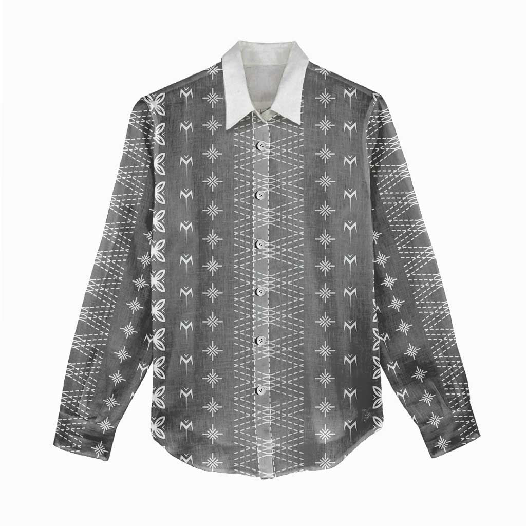 Black Samoa Malu Tattoo Inspired Women Casual Shirt - Polynesian Pride