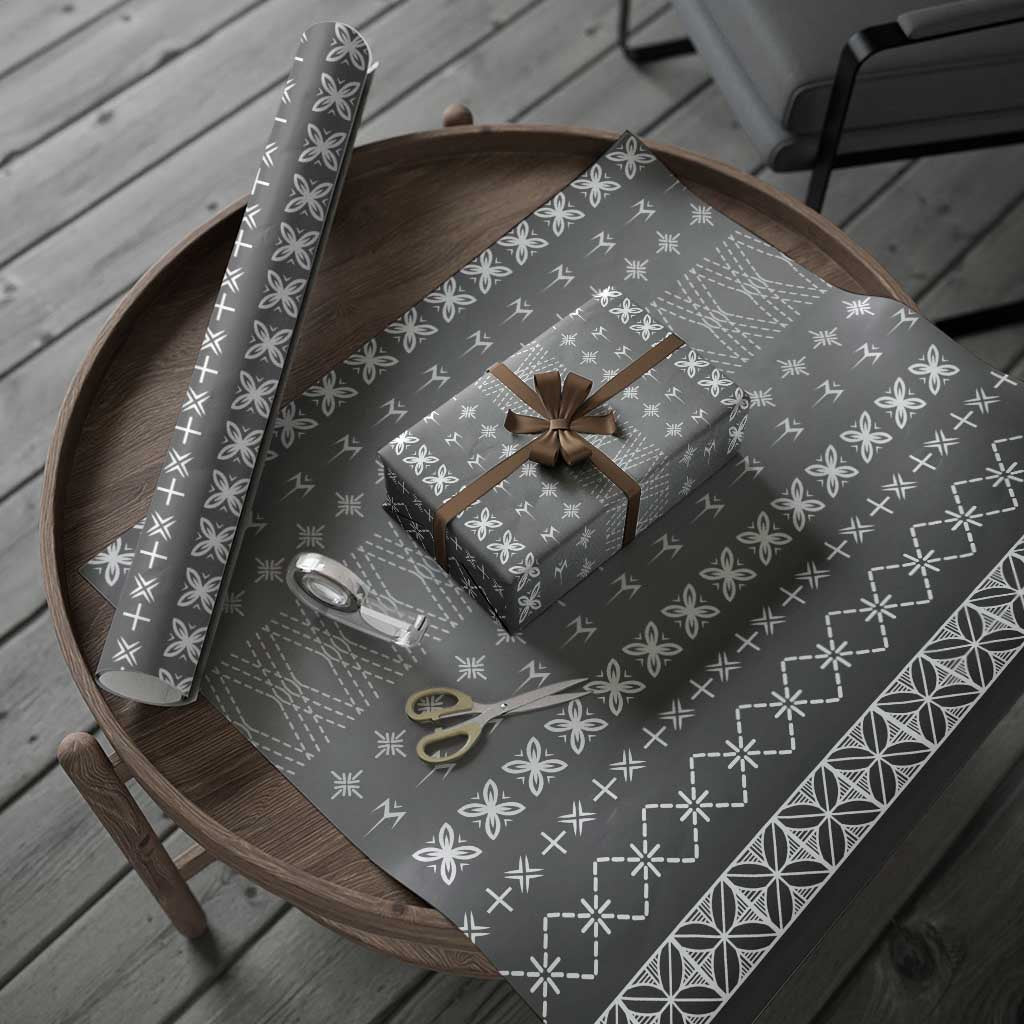 Black Samoa Malu Tattoo Inspired Wrapping Paper LT05 - Polynesian Pride