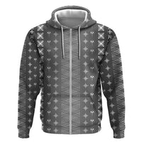 Black Samoa Malu Tattoo Inspired Zip Hoodie LT05 Zip Hoodie Black - Polynesian Pride