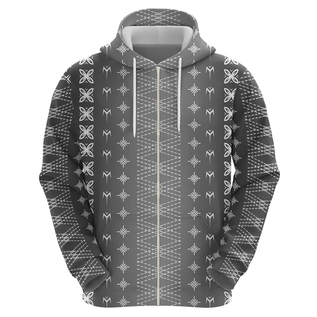 Black Samoa Malu Tattoo Inspired Zip Hoodie LT05 - Polynesian Pride