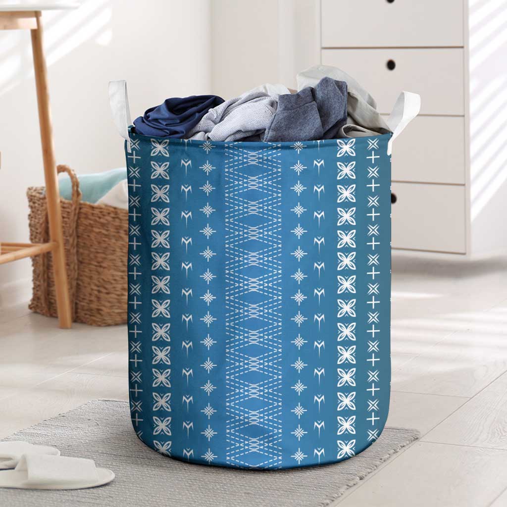 Blue Samoa Malu Tattoo Inspired Laundry Basket LT05 Blue - Polynesian Pride