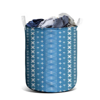 Blue Samoa Malu Tattoo Inspired Laundry Basket LT05 - Polynesian Pride