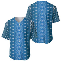 Blue Samoa Malu Tattoo Inspired Baseball Jersey - Polynesian Pride