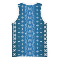 Blue Samoa Malu Tattoo Inspired Basketball Jersey LT05 - Polynesian Pride