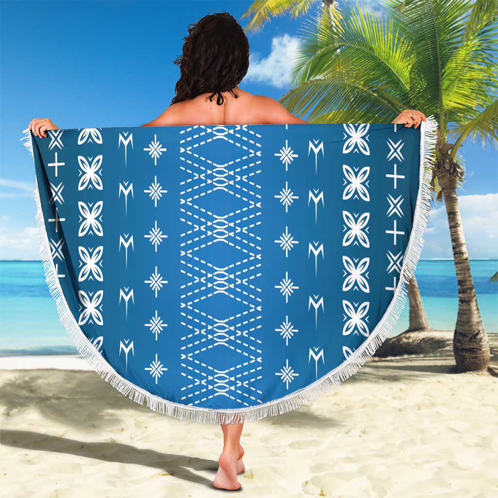 Blue Samoa Malu Tattoo Inspired Beach Blanket - Polynesian Pride