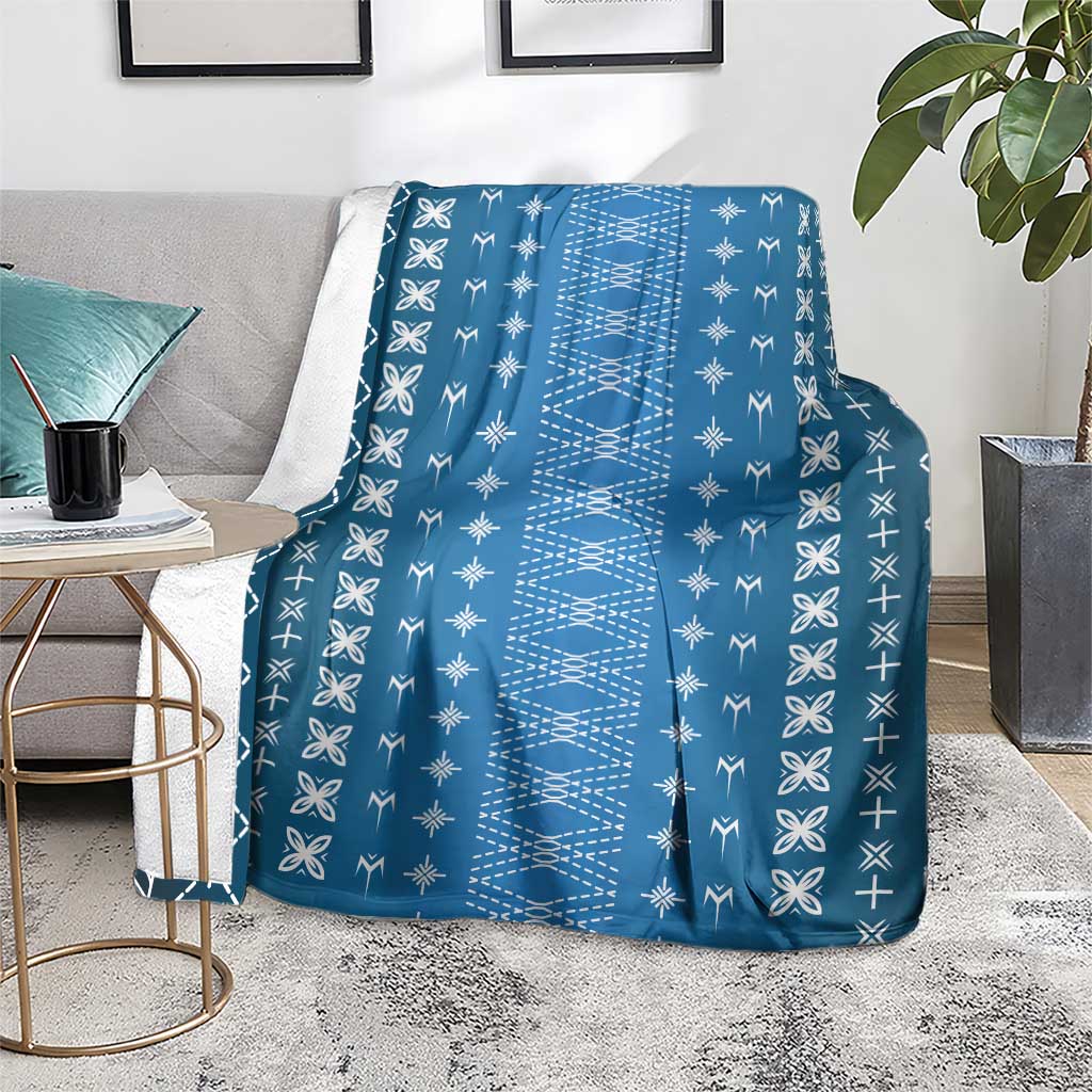 Blue Samoa Malu Tattoo Inspired Blanket - Polynesian Pride