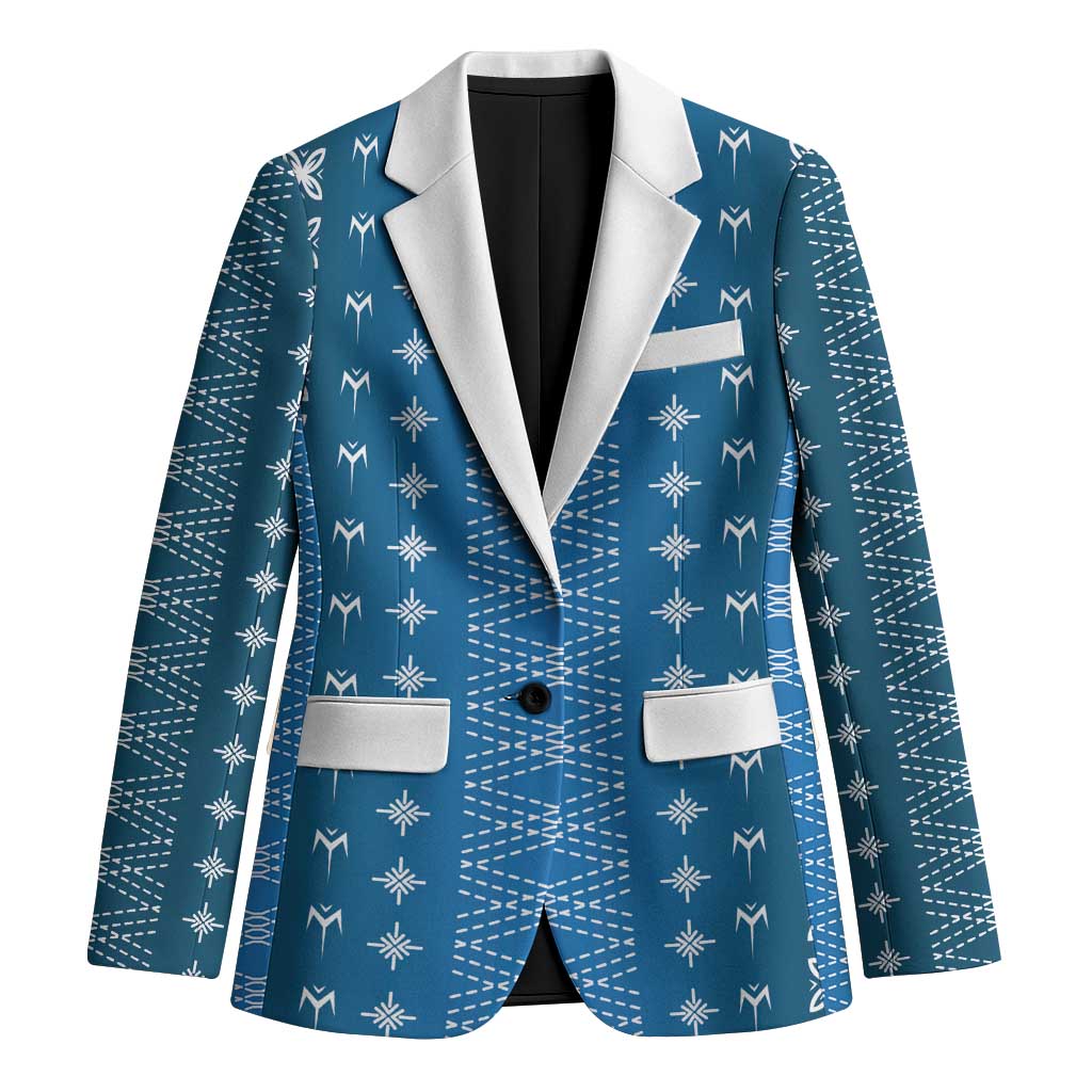 Blue Samoa Malu Tattoo Inspired Blazer - Polynesian Pride