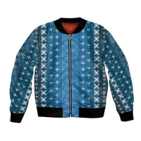 Blue Samoa Malu Tattoo Inspired Bomber Jacket - Polynesian Pride