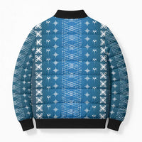 Blue Samoa Malu Tattoo Inspired Bomber Puffer Jacket LT05 - Polynesian Pride