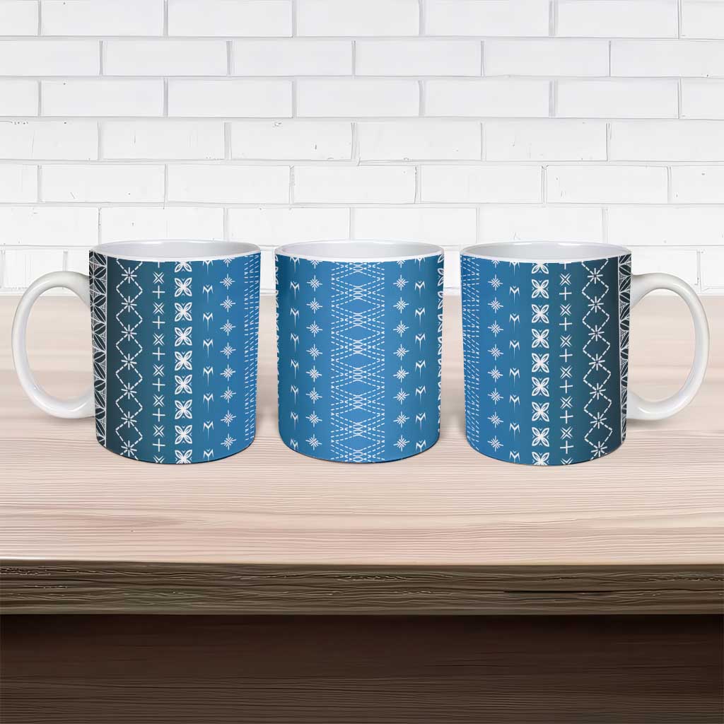 Blue Samoa Malu Tattoo Inspired Ceramic Mug LT05 - Polynesian Pride