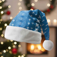 Blue Samoa Malu Tattoo Inspired Christmas Santa Hat - Polynesian Pride
