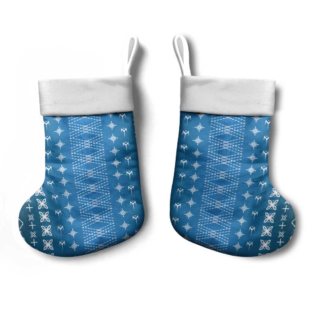 Blue Samoa Malu Tattoo Inspired Christmas Stocking LT05 - Polynesian Pride