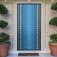 Blue Samoa Malu Tattoo Inspired Door Cover LT05 Blue - Polynesian Pride
