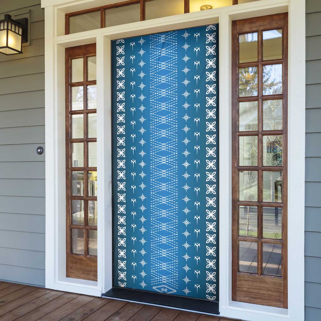 Blue Samoa Malu Tattoo Inspired Door Cover LT05 - Polynesian Pride