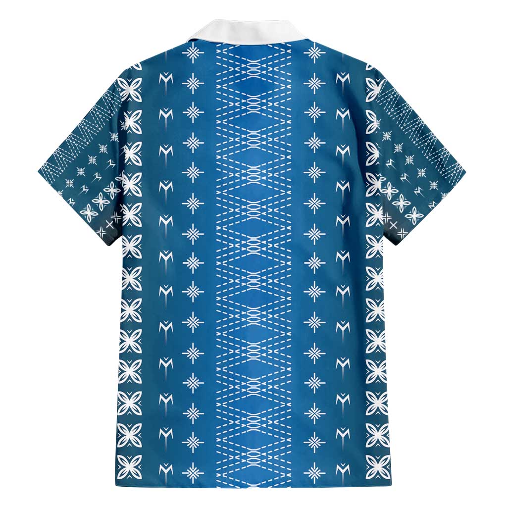 Blue Samoa Malu Tattoo Inspired Hawaiian Shirt - Polynesian Pride