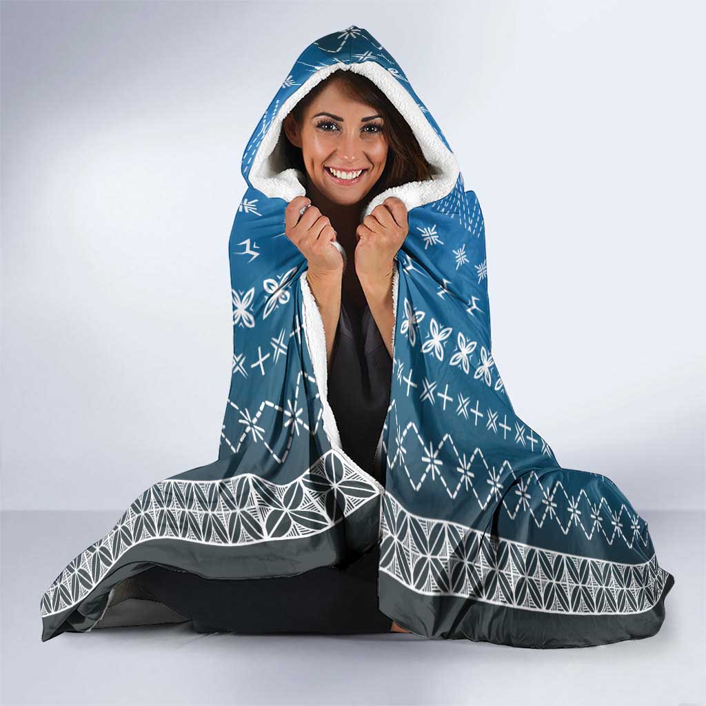 Blue Samoa Malu Tattoo Inspired Hooded Blanket LT05 - Polynesian Pride