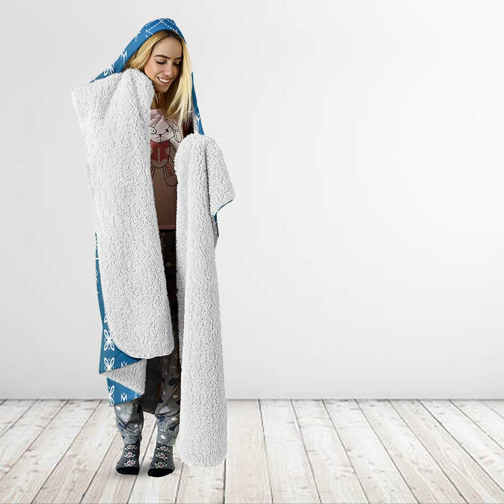 Blue Samoa Malu Tattoo Inspired Hooded Blanket LT05 - Polynesian Pride