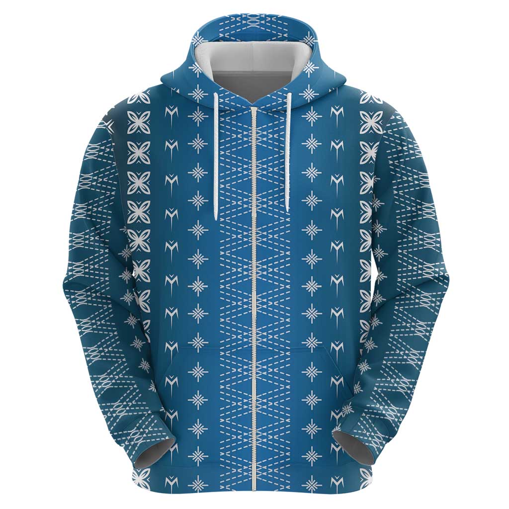 Blue Samoa Malu Tattoo Inspired Hoodie - Polynesian Pride