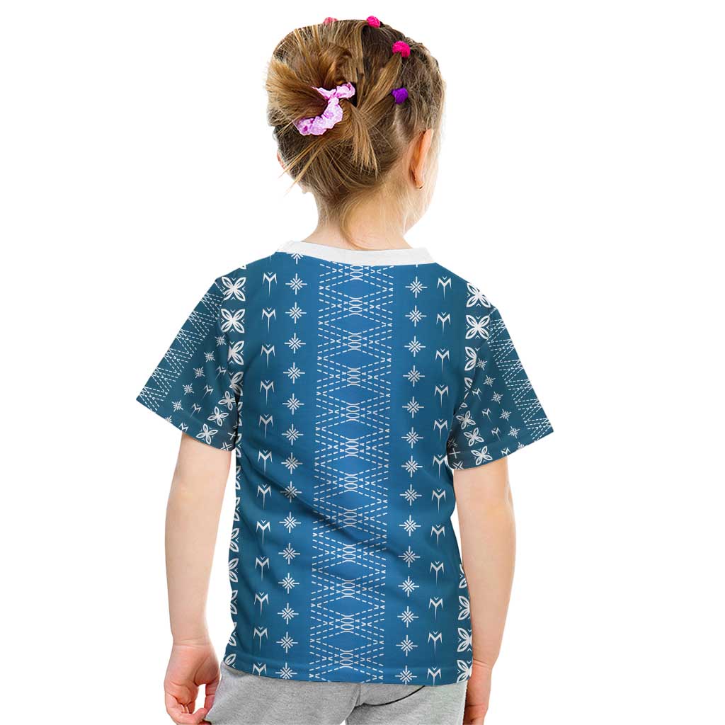 Blue Samoa Malu Tattoo Inspired Kid T Shirt - Polynesian Pride