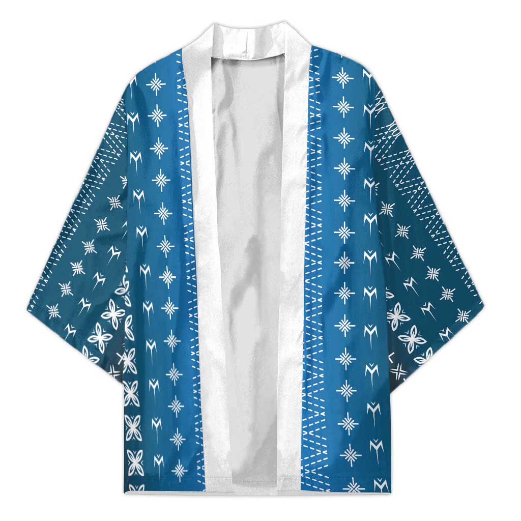 Blue Samoa Malu Tattoo Inspired Kimono - Polynesian Pride