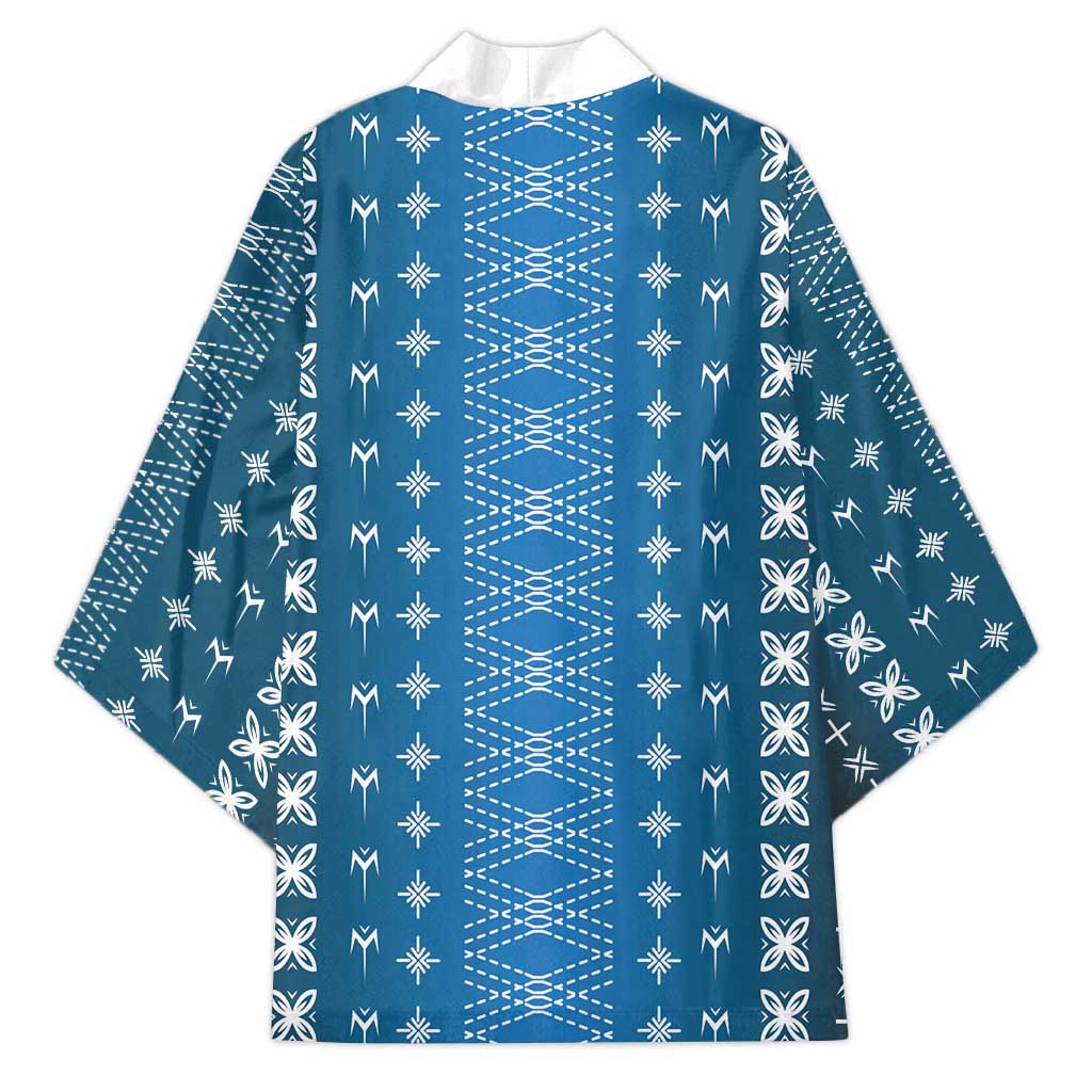 Blue Samoa Malu Tattoo Inspired Kimono LT05 - Polynesian Pride