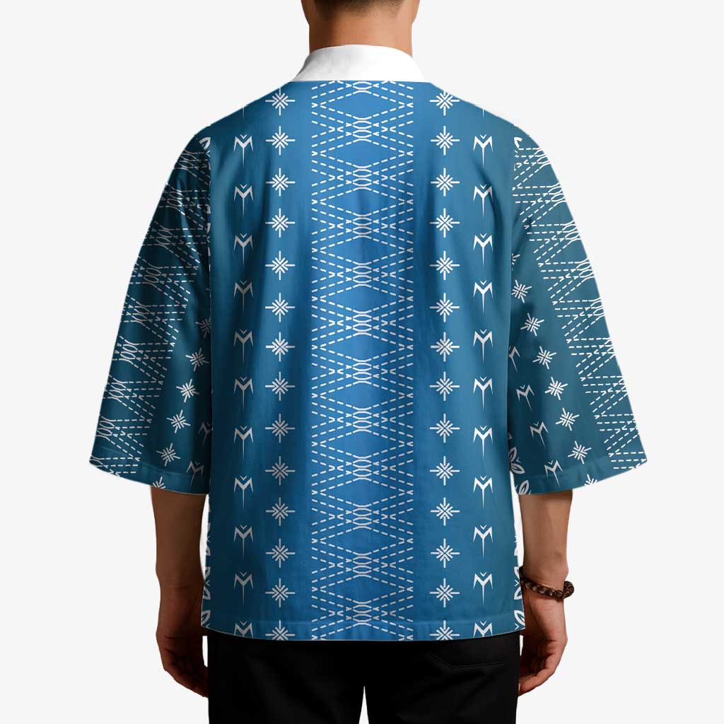 Blue Samoa Malu Tattoo Inspired Kimono LT05 - Polynesian Pride