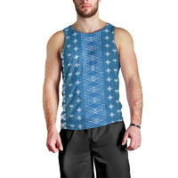 Blue Samoa Malu Tattoo Inspired Men Tank Top - Polynesian Pride