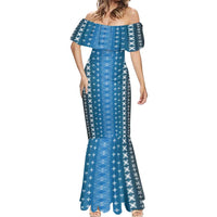 Blue Samoa Malu Tattoo Inspired Mermaid Dress LT05 - Polynesian Pride