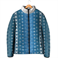 Blue Samoa Malu Tattoo Inspired Padded Jacket LT05 - Polynesian Pride