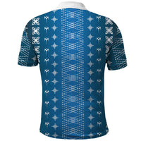 Blue Samoa Malu Tattoo Inspired Polo Shirt LT05 - Polynesian Pride