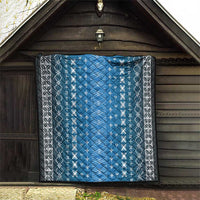 Blue Samoa Malu Tattoo Inspired Quilt - Polynesian Pride