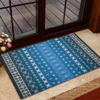 Blue Samoa Malu Tattoo Inspired Rubber Doormat LT05 - Polynesian Pride
