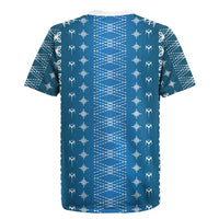 Blue Samoa Malu Tattoo Inspired Rugby Jersey - Polynesian Pride