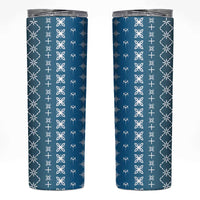Blue Samoa Malu Tattoo Inspired Skinny Tumbler - Polynesian Pride