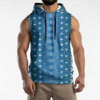 Blue Samoa Malu Tattoo Inspired Sleeveless Hoodie LT05 - Polynesian Pride