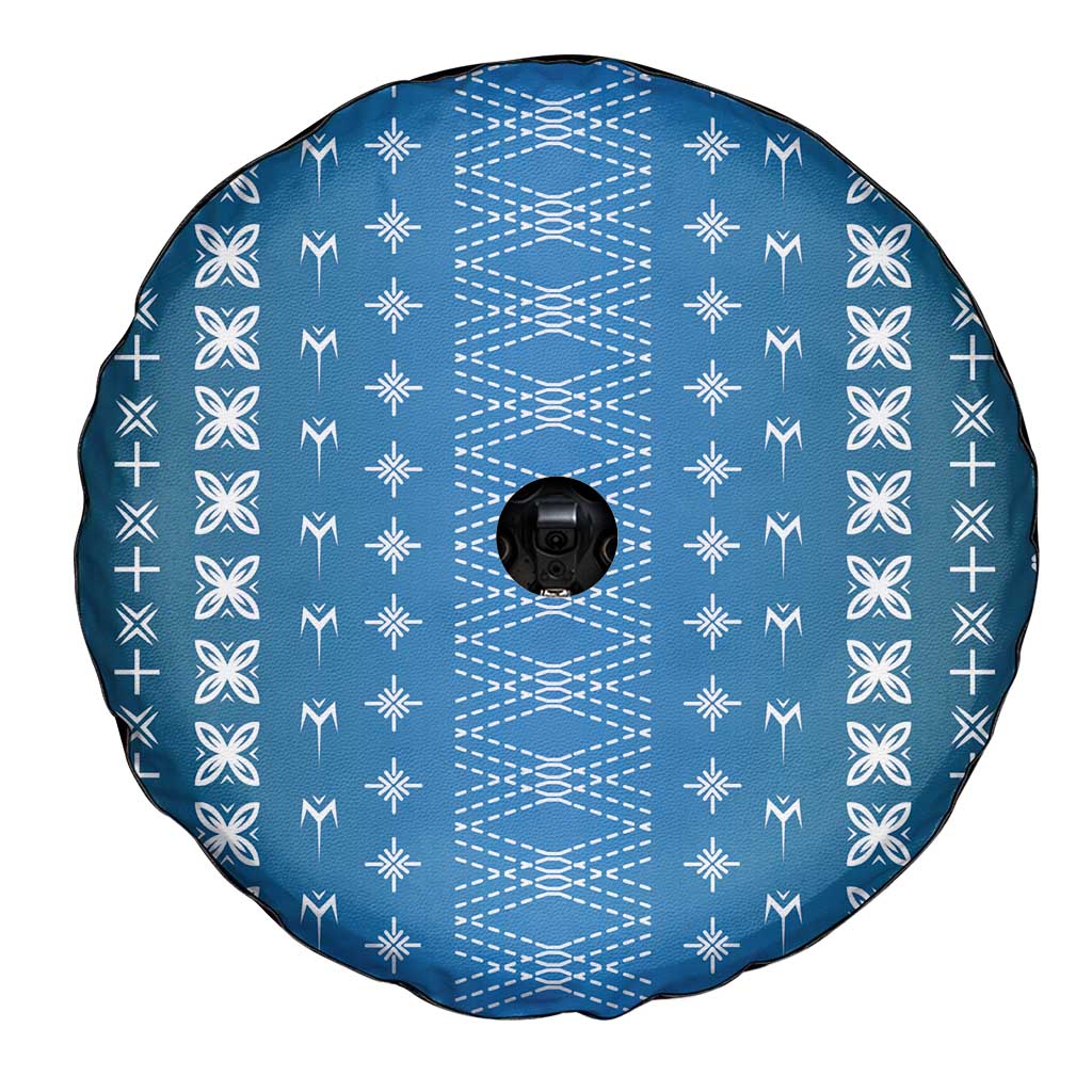 Blue Samoa Malu Tattoo Inspired Spare Tire Cover - Polynesian Pride