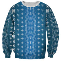 Blue Samoa Malu Tattoo Inspired Sweatshirt LT05 Unisex Blue - Polynesian Pride