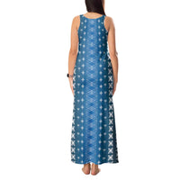 Blue Samoa Malu Tattoo Inspired Tank Maxi Dress - Polynesian Pride