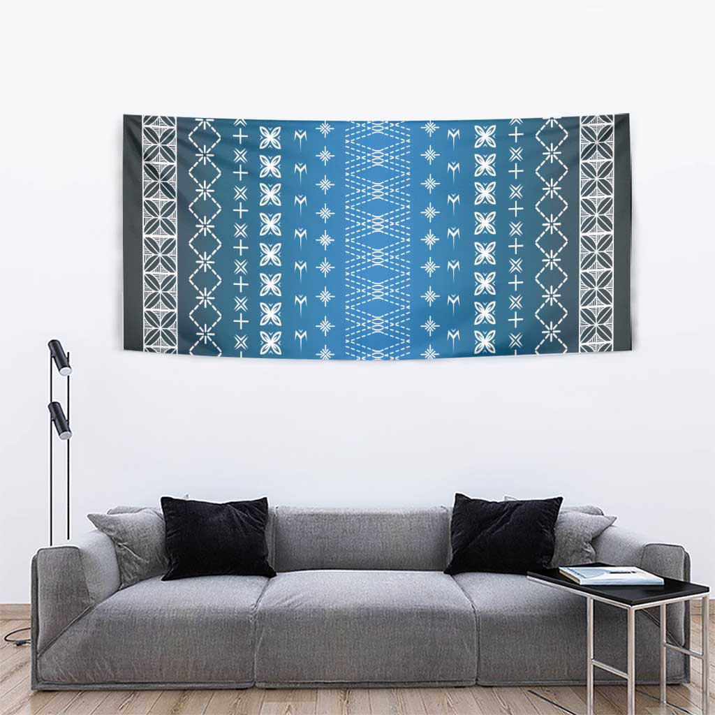 Blue Samoa Malu Tattoo Inspired Tapestry - Polynesian Pride