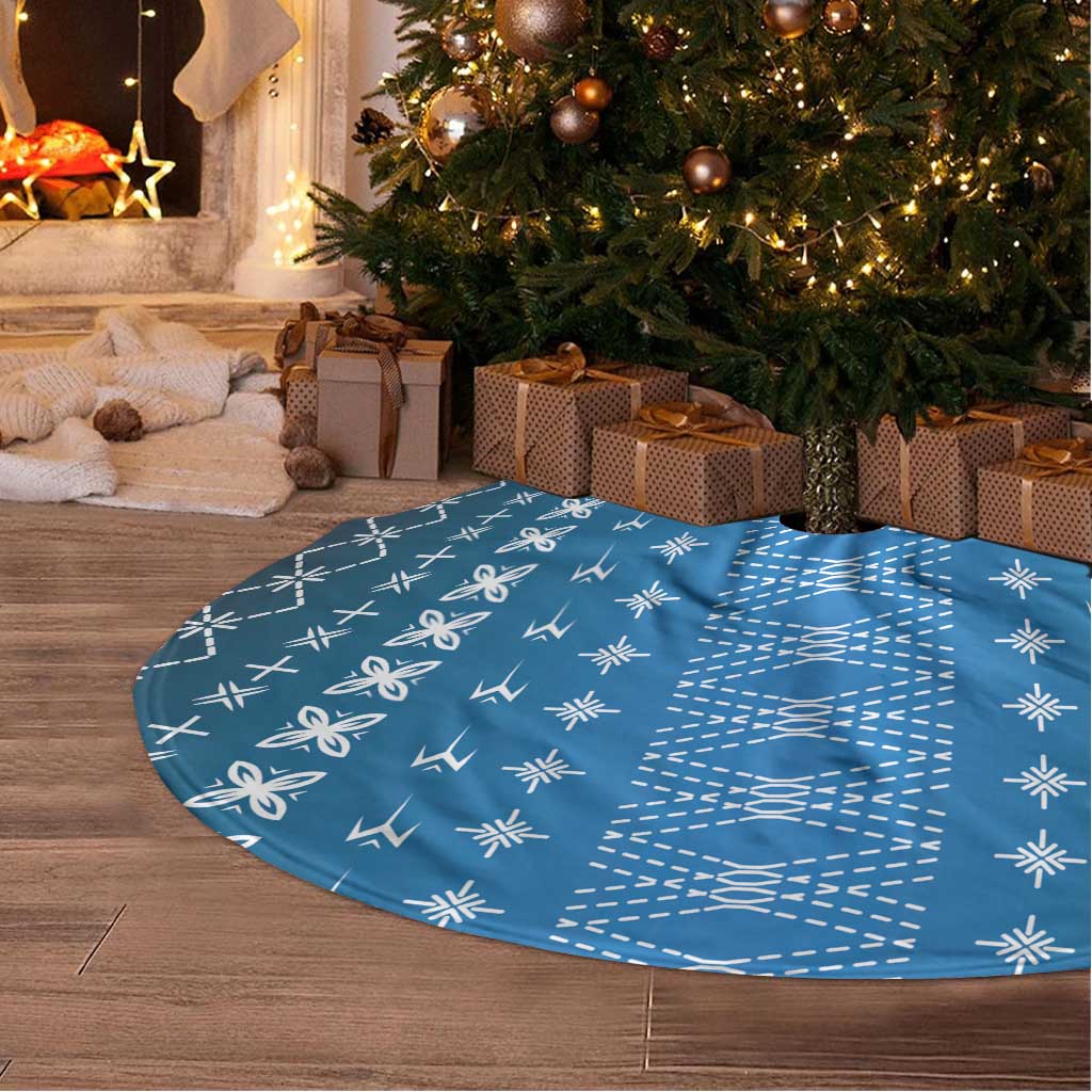 Blue Samoa Malu Tattoo Inspired Tree Skirt LT05 - Polynesian Pride