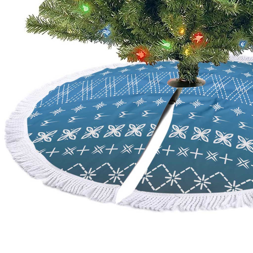 Blue Samoa Malu Tattoo Inspired Tree Skirt LT05 - Polynesian Pride