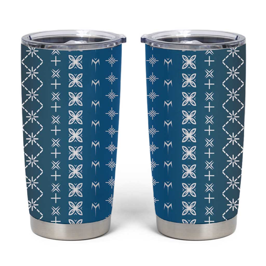 Blue Samoa Malu Tattoo Inspired Tumbler Cup - Polynesian Pride