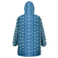Blue Samoa Malu Tattoo Inspired Wearable Blanket Hoodie LT05 - Polynesian Pride