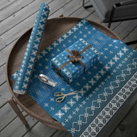 Blue Samoa Malu Tattoo Inspired Wrapping Paper LT05 - Polynesian Pride