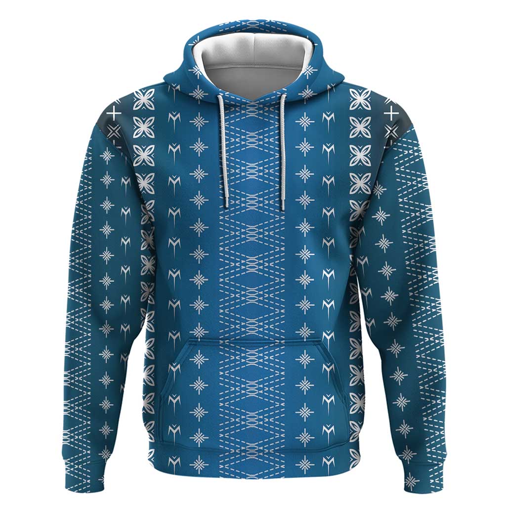 Blue Samoa Malu Tattoo Inspired Zip Hoodie LT05 Pullover Hoodie Blue - Polynesian Pride