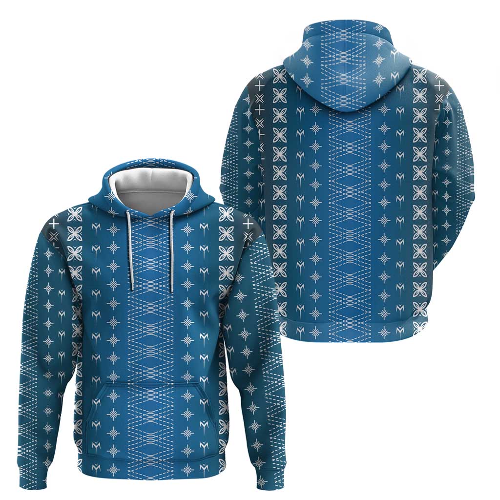 Blue Samoa Malu Tattoo Inspired Zip Hoodie LT05 - Polynesian Pride