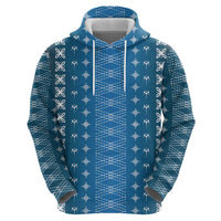Blue Samoa Malu Tattoo Inspired Zip Hoodie LT05 - Polynesian Pride