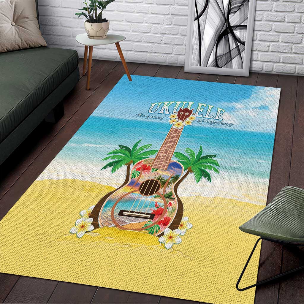 Hawaiian Ukulele Area Rug Sound Of Happiness